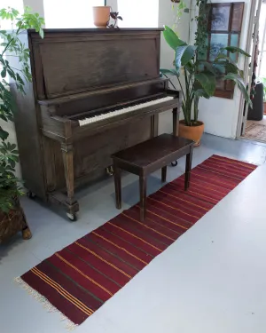Vintage Anatolian kilim runner 1'10"x 9'