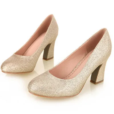 Weeding Women Shoes Women Gold High heel Shoes 3cm High Heels Shoes Party Shoe Pumps for women