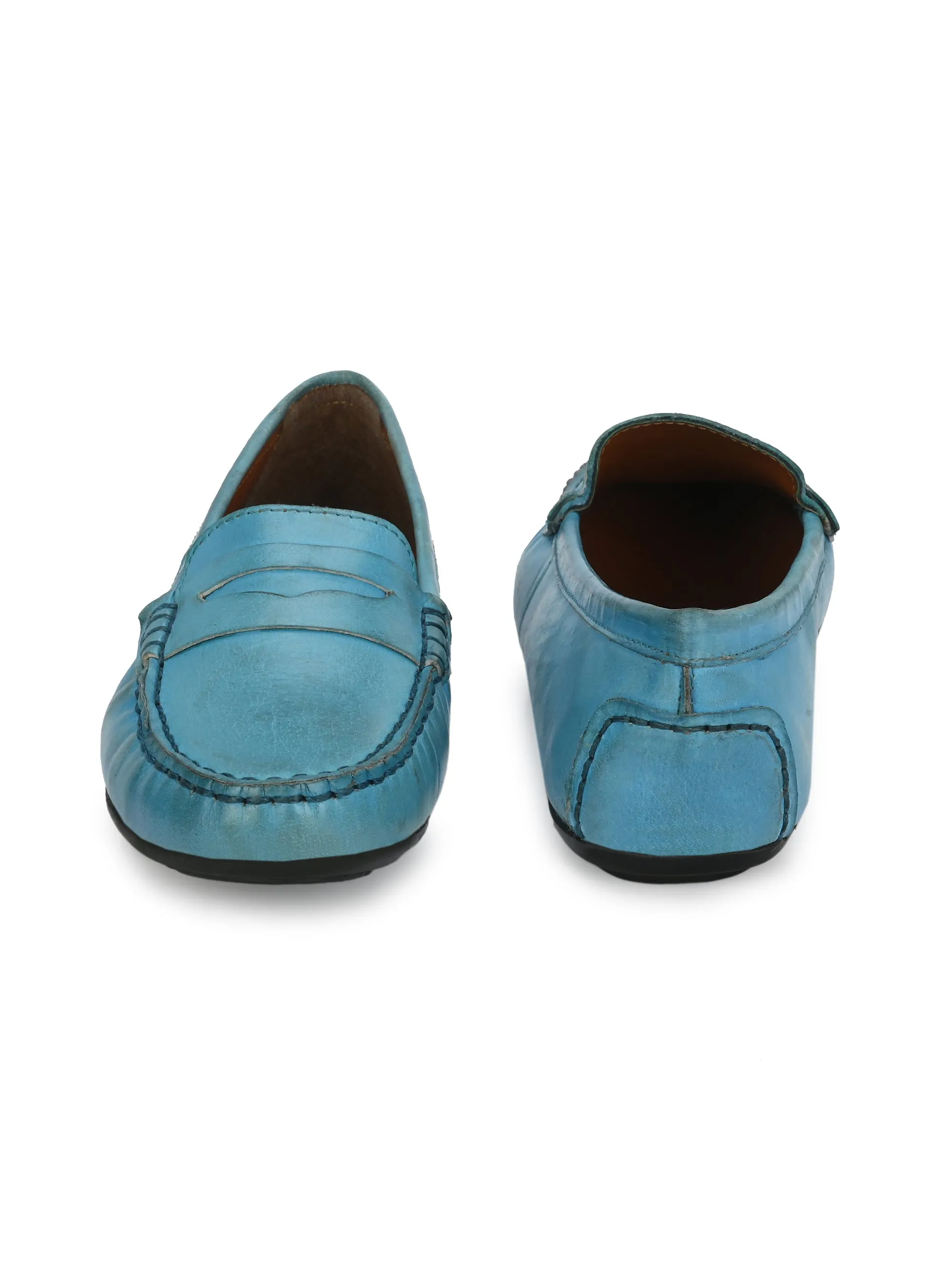 WOMEN LIGHT BLUE COLOUR MOCCASIN SHOE