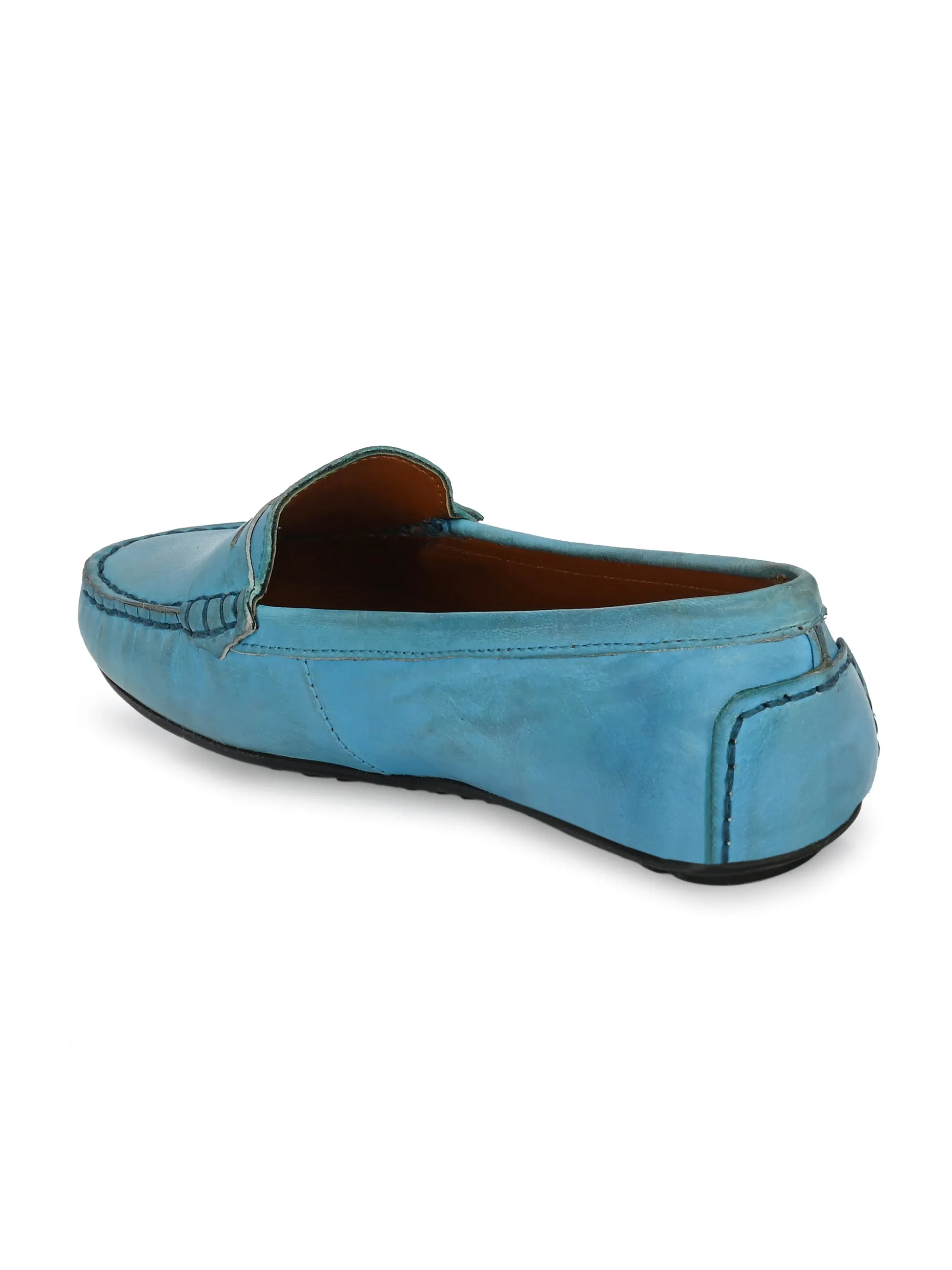 WOMEN LIGHT BLUE COLOUR MOCCASIN SHOE