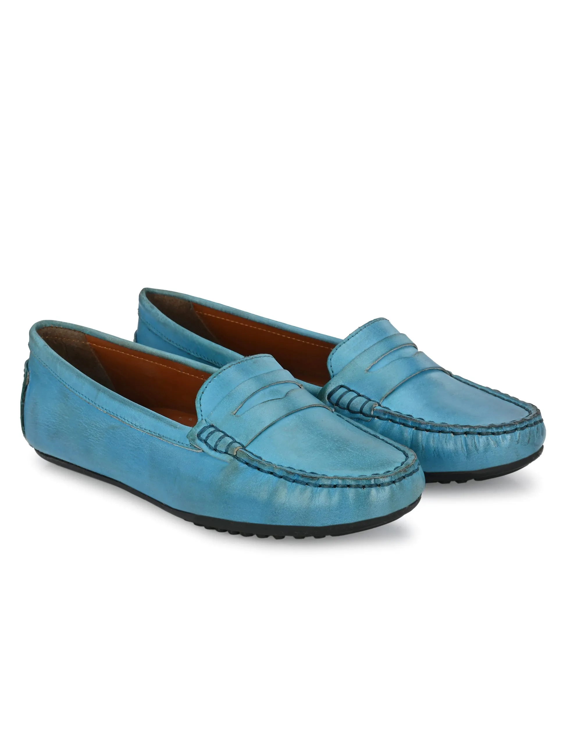 WOMEN LIGHT BLUE COLOUR MOCCASIN SHOE
