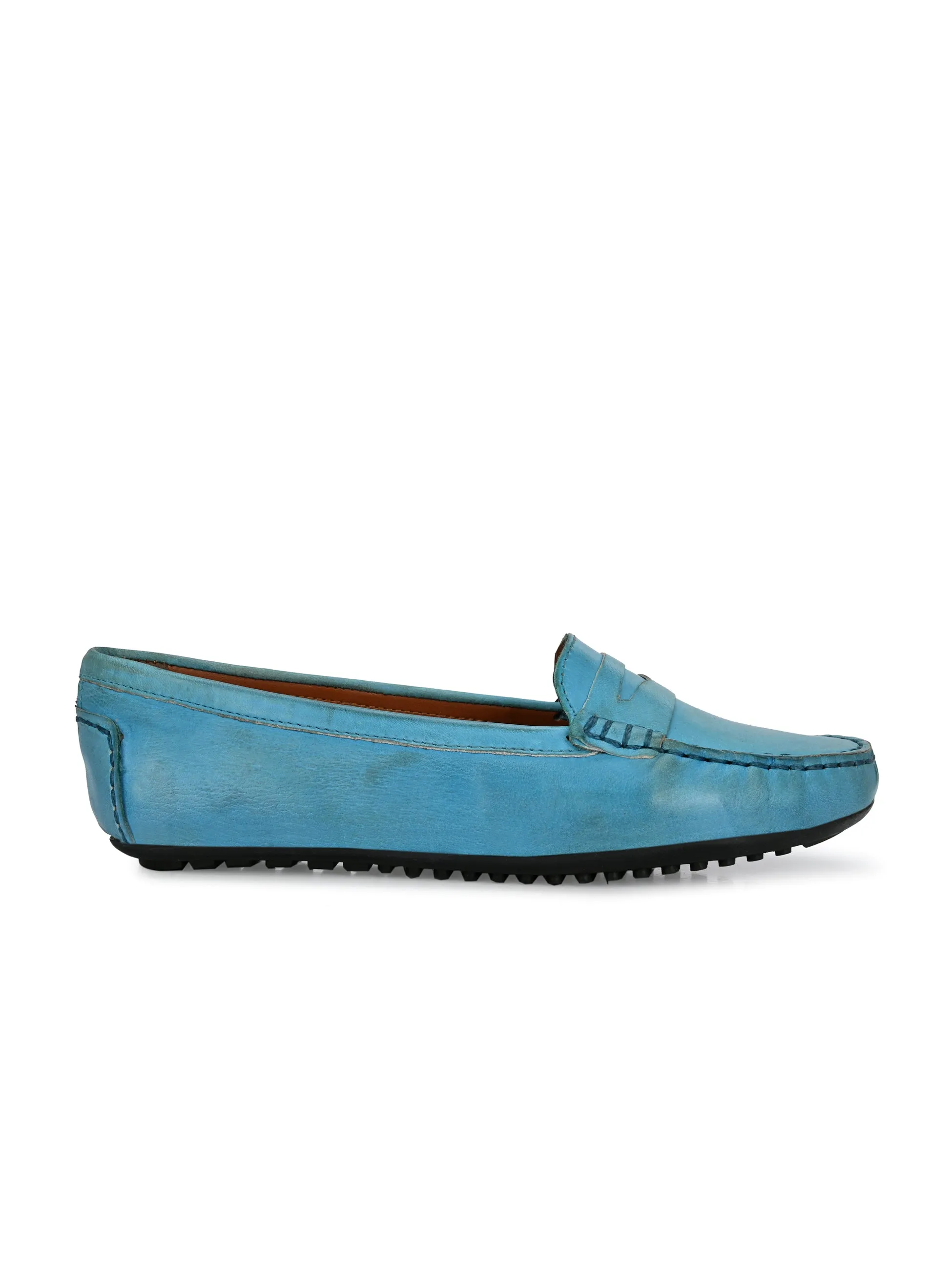WOMEN LIGHT BLUE COLOUR MOCCASIN SHOE