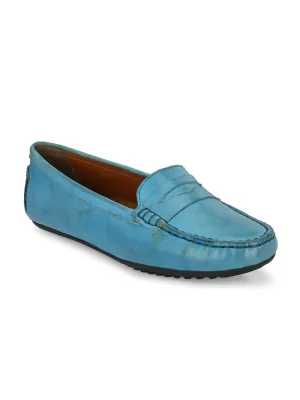 WOMEN LIGHT BLUE COLOUR MOCCASIN SHOE