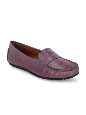 WOMEN LIGHT PURPLE COLOUR MOCCASIN SHOE