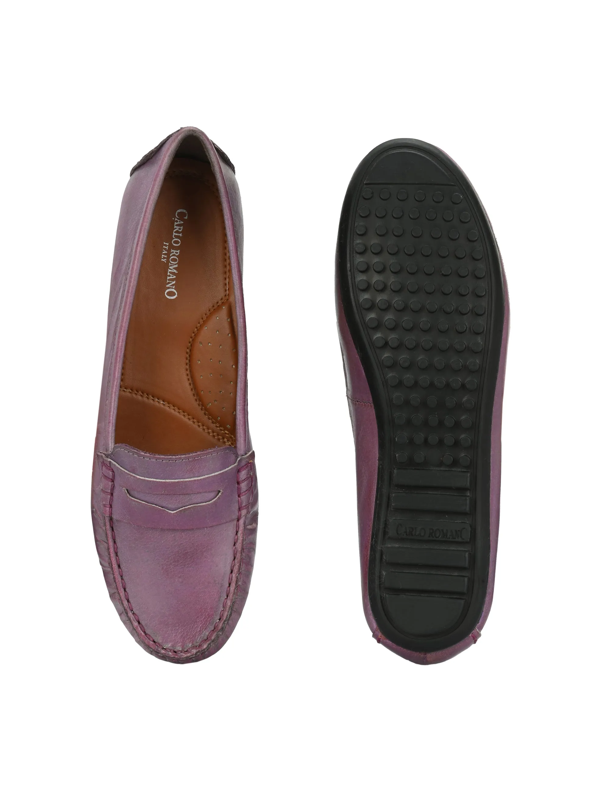 WOMEN LIGHT PURPLE COLOUR MOCCASIN SHOE