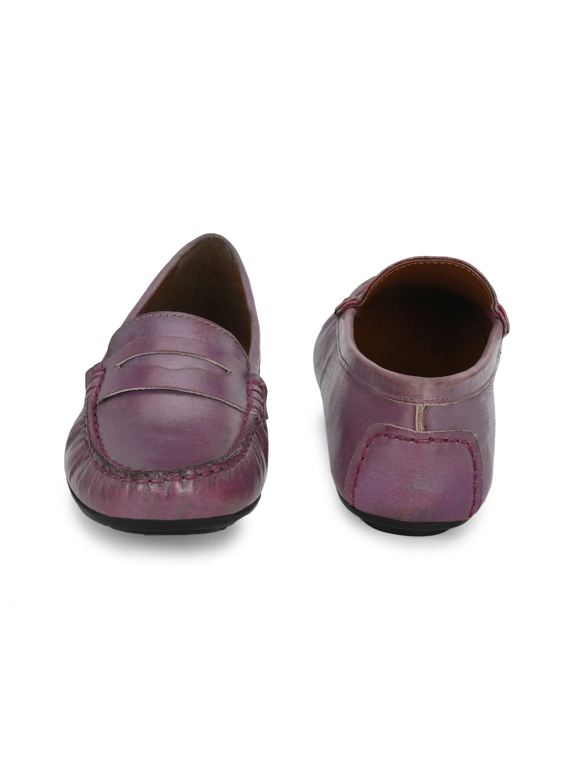 WOMEN LIGHT PURPLE COLOUR MOCCASIN SHOE