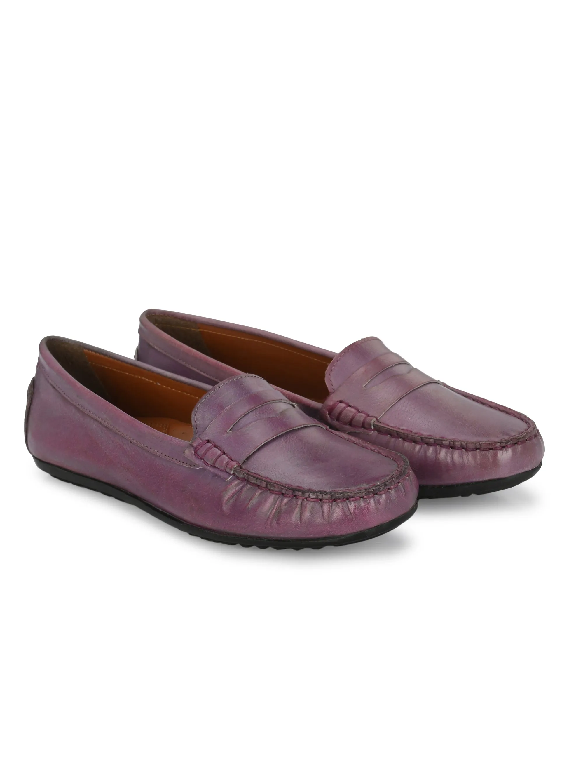 WOMEN LIGHT PURPLE COLOUR MOCCASIN SHOE