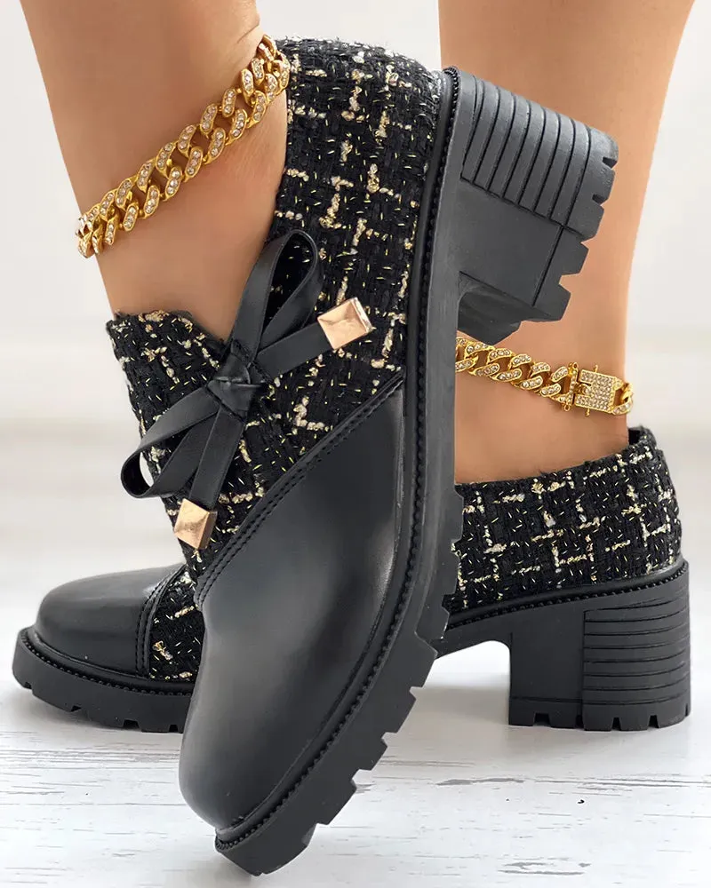 Women's zip-up shoes with heels