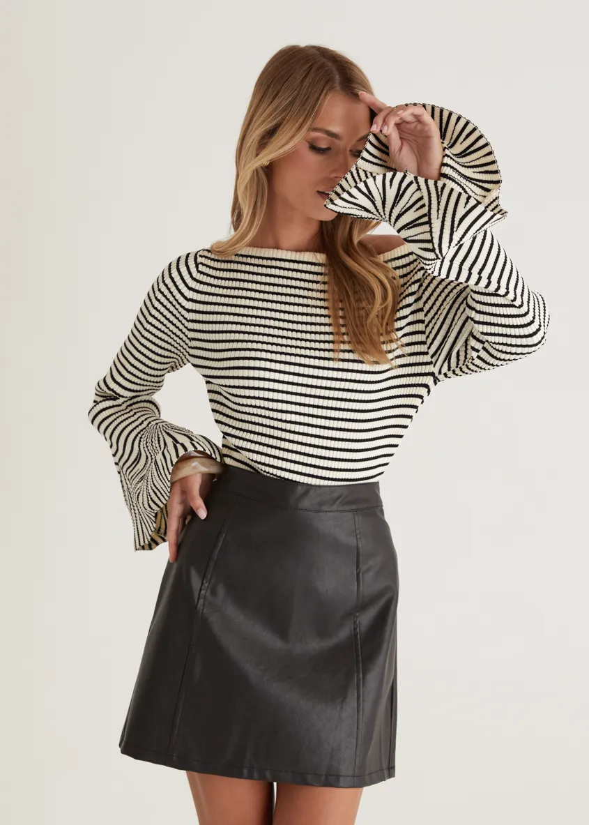 Zeppelin Knit Top - Cream Stripe