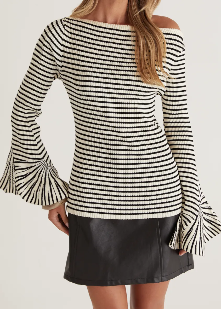 Zeppelin Knit Top - Cream Stripe