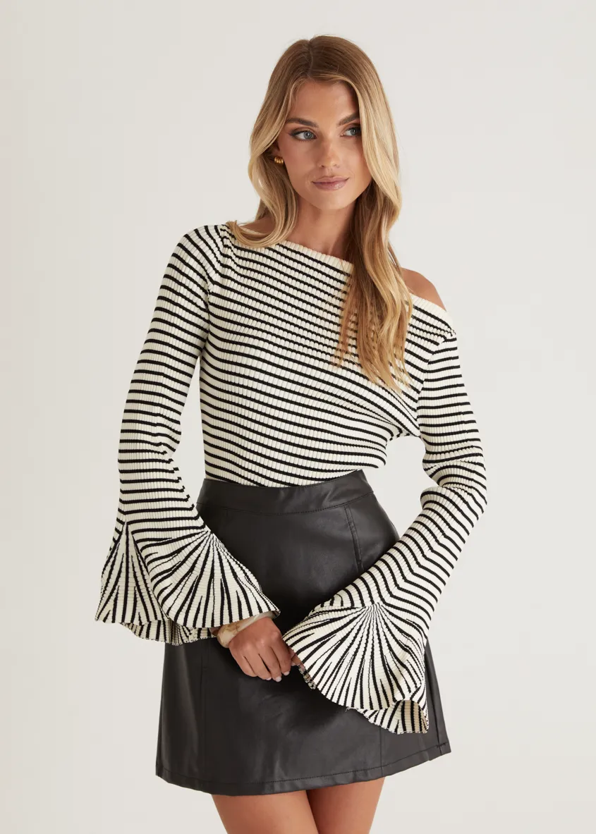 Zeppelin Knit Top - Cream Stripe