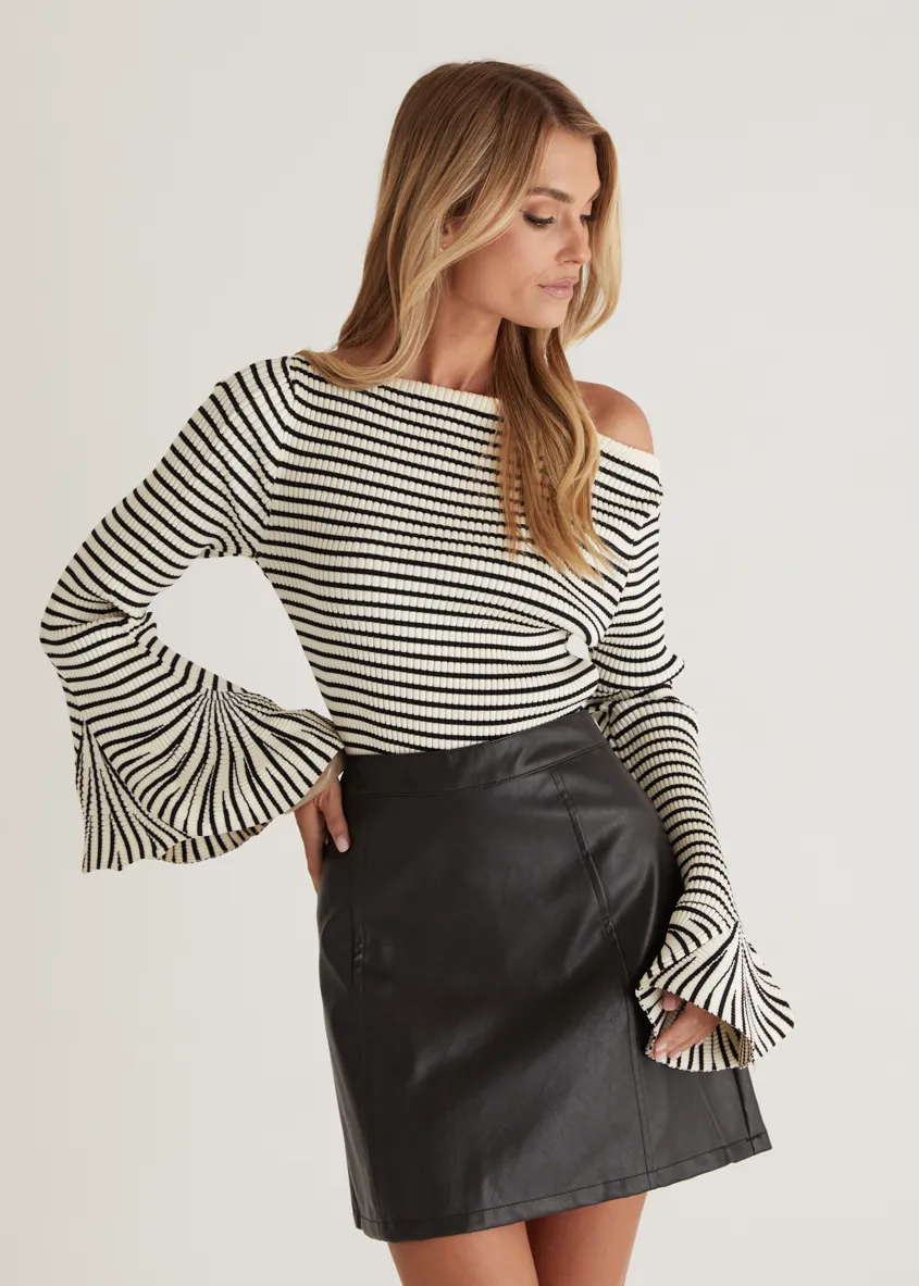 Zeppelin Knit Top - Cream Stripe
