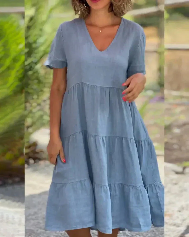 Zoey - Casual Summer V-neck Dress